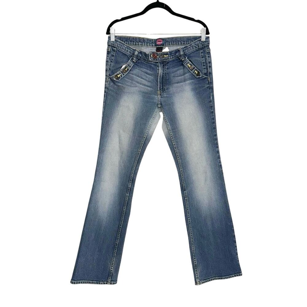 Fiorucci Y2K Medium Wash Mid-Rise Straight Leg Jeans - Picture 1 of 7